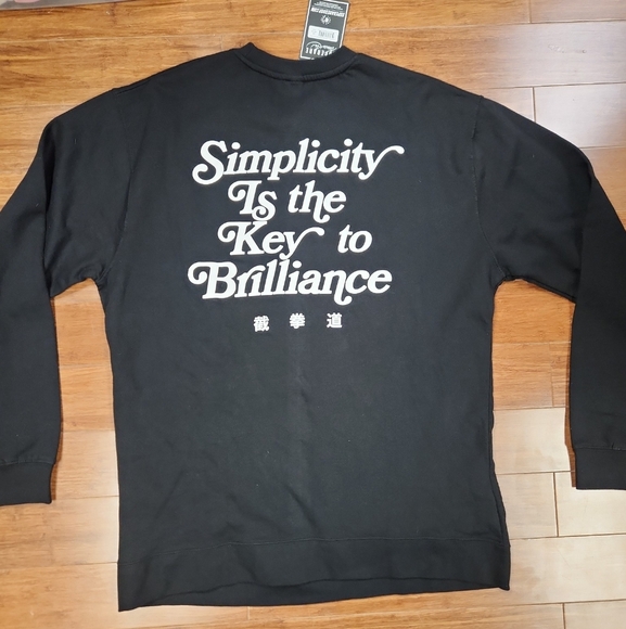 Superare X Bruce Lee Simplicity Crewneck Pullover Sweat Shirt Men's 2XL NWT - Picture 1 of 9